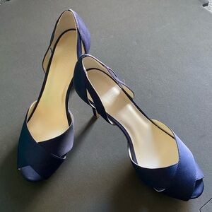 Beautiful Satin Navy Blue heels
